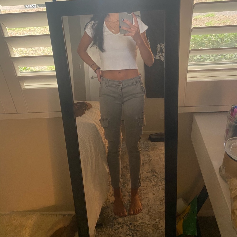 NSF grey cargo pants size 2 and 4